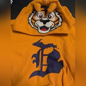 Wild Child Hoodies By Infinity Apparel Group Kids L (10) Orange Detroit Tigers